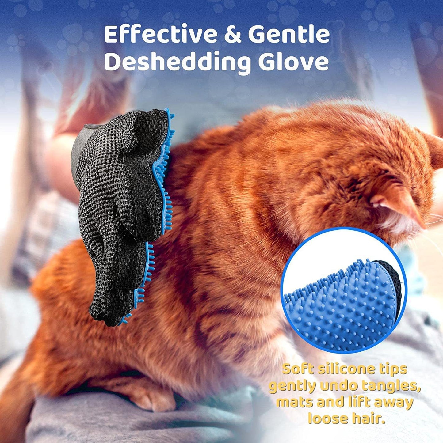 Adjustable Pet Hair Silicone Grooming Glove Deshedding Bathing Pet Friendly Glove Brush